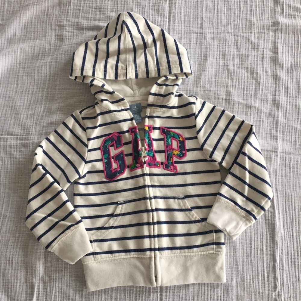 Gap toddler girl striped hoodie
